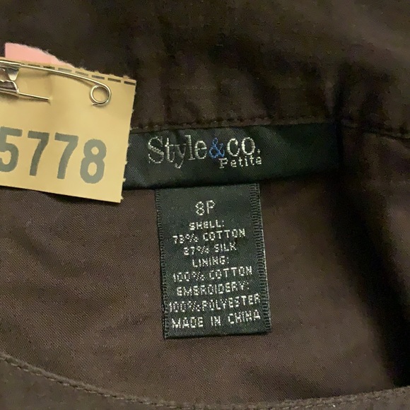 🔥NWOT Style & Co Camisole Brown Flowered Size - Picture 4 of 5